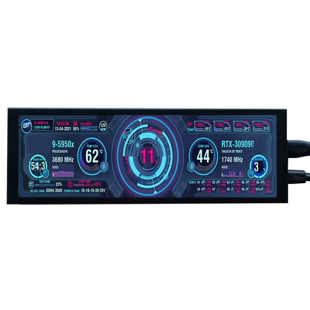 7.84 Inch Portable Lcd Screen 400*1280 Stretched Bar Display Uhd Ips Long Strip Lcd Monitor for Compatible PC Laptop Aida64