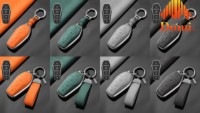 GZ Domi 2026 – Coque de protection intégrale en alliage de zinc et cuir PU pour clé de voiture BYD Qin/Yuan Pro avec porte-clés – Vente chaude