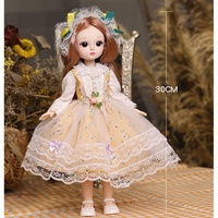 BJD — poupée princesse de maquillage pour petite fille, avec 21 épaules amovibles, 30cm, vêtement à la mode DIY, jouet cadeau, 1/6