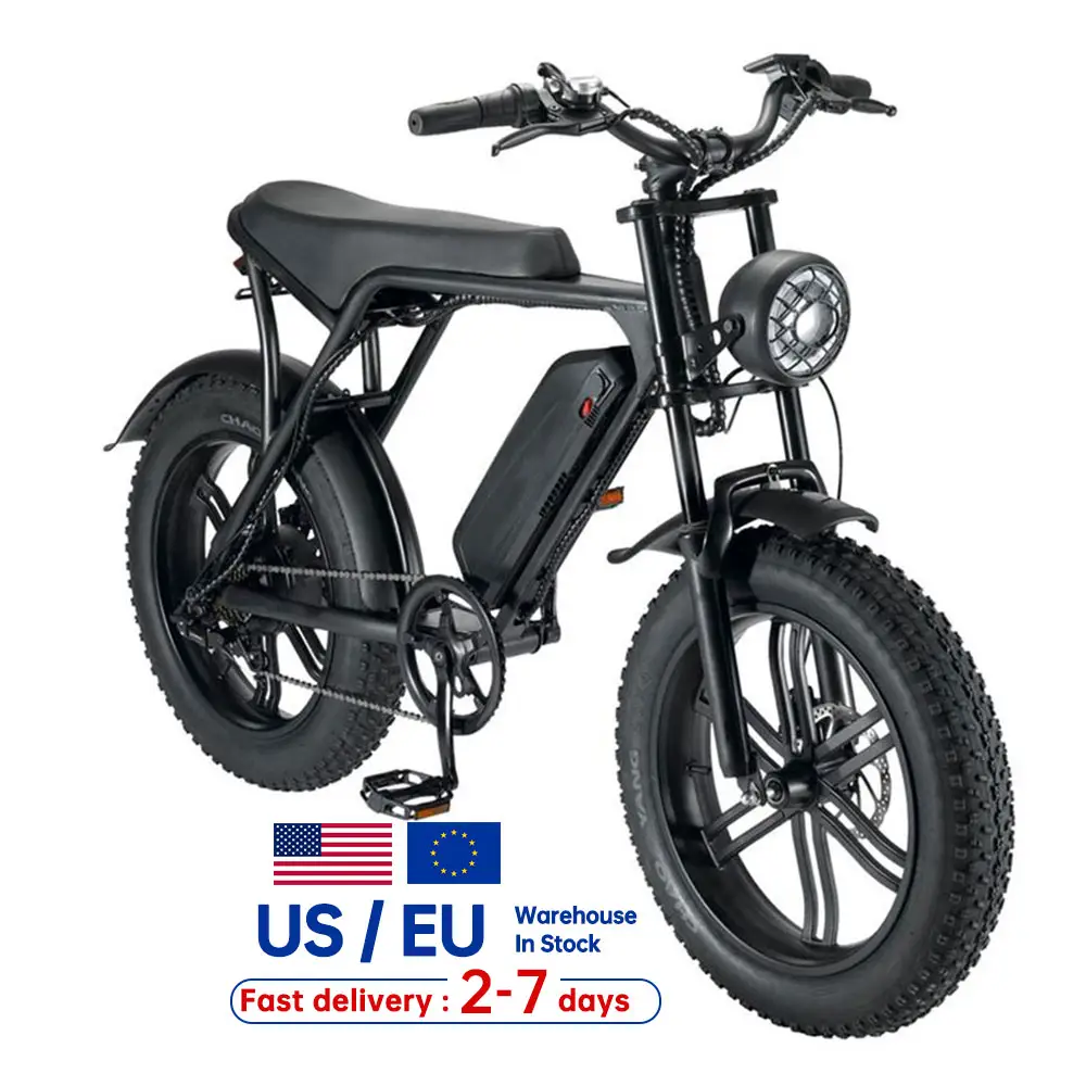 Elektro-bicicleta eléctrica v8 lady, vehículo de 20 pulgadas, 48v, 750w, 1000w, suspensión completa, en stock en Europa