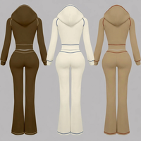 Ensembles de survêtements personnalisés pour femmes, vente en gros OEM, hauts et pantalons, tenues de sport pour femmes, ensembles de vêtements d'entraînement