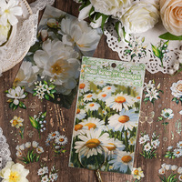 Autocollants de journal en PVC découpés au laser, forme irrégulière, style rétro, imperméables, bordure florale, décoration de vacances, taille personnalisée, pour scrapbooking, finition mate