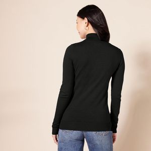 Suéter de <span class=keywords><strong>Cuello</strong></span> Alto de Manga Larga Estilo Coreano Clásico y Ajustado para Mujer (personalizable) - Product Image 2