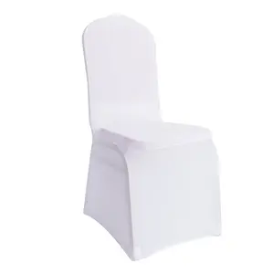 Белый полиэстер спандекс банкет Свадебные белые чехлы для стульев отель встречи эластичный Чехол для стула