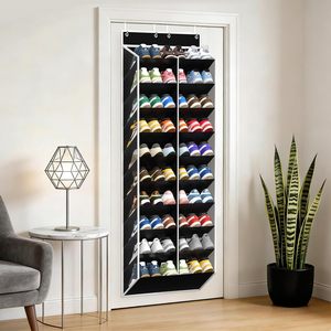 Over the Door <b>Shoe</b> Organizer, 10-Tier <b>Shoe</b> Holder with 20 Wide Deep Pockets, Mesh Hanging <b>Shoe</b> <b>Rack</b> - Product Image 2