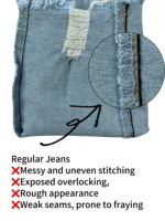 Jean en denim ample taille haute pour femme YUANBOFEI, respirant, écologique, style Y2K, décontracté, streetwear d'été