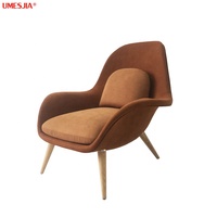 Fauteuil de salon en bois massif au style américain, meuble de loisirs, création de Designer, sèque