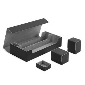 100 תיבת סיפון כרטיס עור pu תיבת + מסחר כרטיס אחסון משחקי קופסא מחזיק מטען מגנטי תיבות - Product Image 3