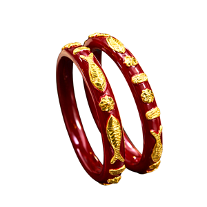 Juego de Brazaletes de Moda Chapados en Oro de 24 Quilates City Girl, Accesorios de Diseño Tradicional para Mujer, Venta al por Mayor - Product Image 4