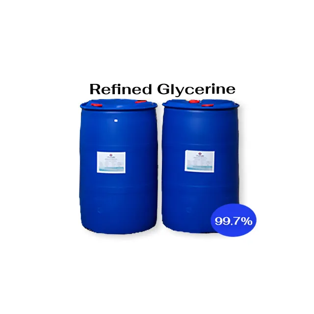 Glicerina refinada, grado 99.7% BP/USP, con certificado estándar (embalaje de tambores de HDPE)
