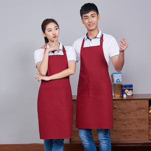 100% delantal de algodón camareros barista delantal restaurante cocina delantal logotipo personalizado - Product Image 5