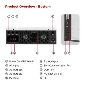 <span class=keywords><strong>Inverter</strong></span> Solare Ibrido 24V 5000W con Caricatore MPPT Off-Grid Monofase 9000W PV - Product Image 4