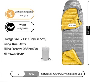 <span class=keywords><strong>Sac</strong></span> <span class=keywords><strong>de</strong></span> <span class=keywords><strong>couchage</strong></span> enveloppant en duvet <span class=keywords><strong>de</strong></span> canard pour adultes, avec enveloppe extérieure lavable en machine, indice <span class=keywords><strong>de</strong></span> confort <span class=keywords><strong>0</strong></span> <span class=keywords><strong>degré</strong></span> - Product Image 2