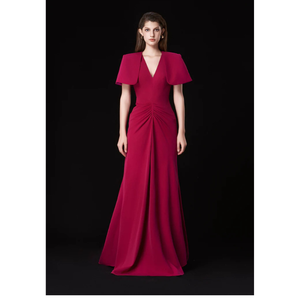 ชุดเดรสราชินีกุหลาบแดงชุดราตรีผ้าคุณภาพสูงฤดูร้อนแบรนด์ Enzo & LEO เวียดนาม - Product Image 3