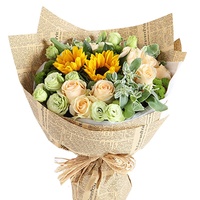 Papier d'emballage décoratif Floral Mate, papier kraft, papier d'emballage cadeau avec motif imprimé pour l'emballage de cadeaux
