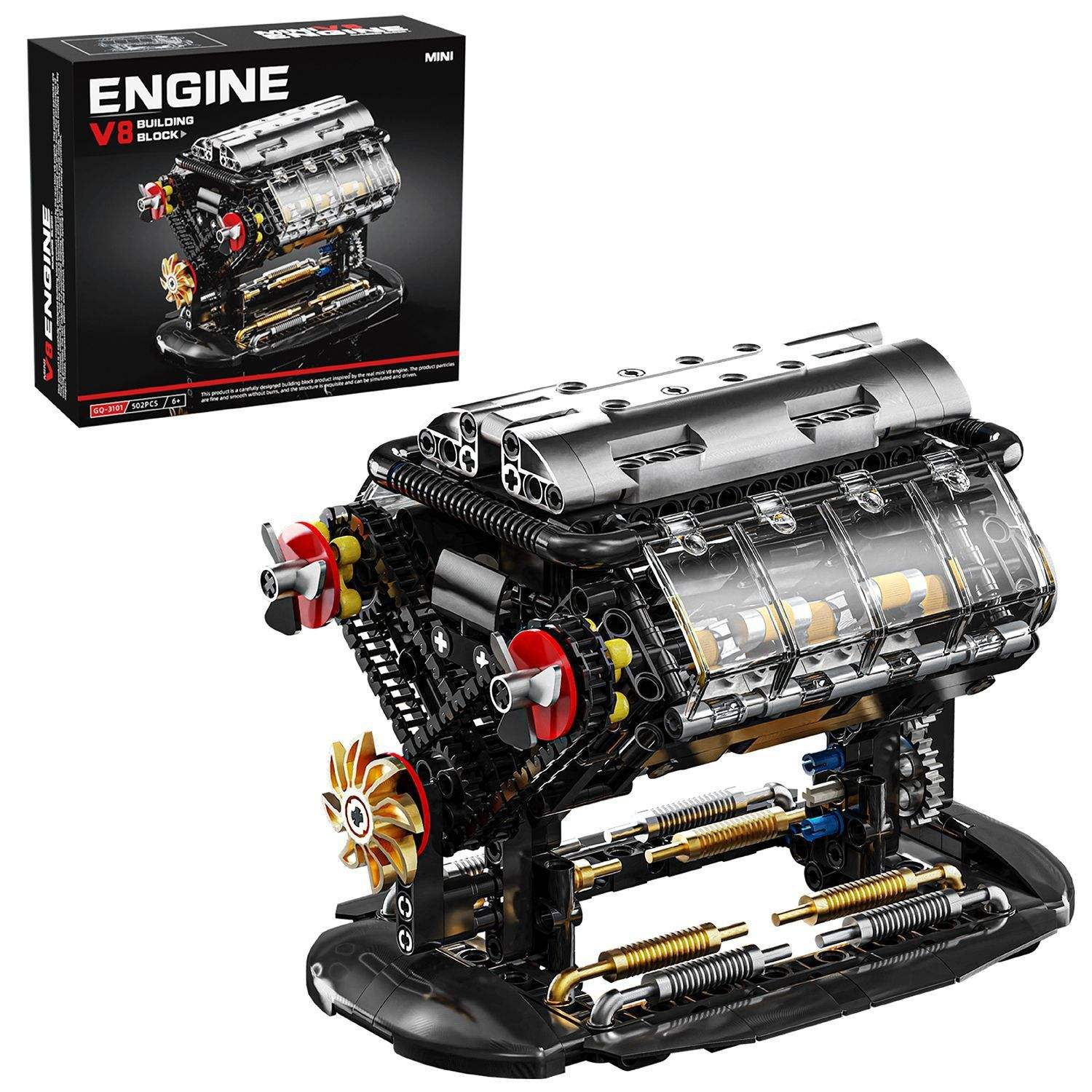 Barturry Kit de Mini Moteur V8, Modèle Expérimental, Excellent Cadeau pour Les Enfants et Les Adultes Barturry Kit de Mini Moteur V8, Modèle Expérimental, Excellent Cadeau pour Les Enfants et Les Adultes