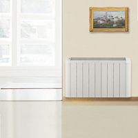 Calentador de ladrillo cerámico de inercia de eficiencia energética, programas de pantalla LED de 2 dígitos, radiadores eléctricos de aluminio convector de 1500 W blancos