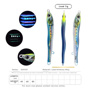 JIGGINGSOUL-RTS-347-fishing leurre métal 40g 60g 80g rivage lancer vitesse naufrage type S petit gabarit Jack métal Adict Type 03 - Product Image 2