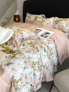 Vegan lụa bạch đàn Lyocell Tencel tấm làm mát thiết lập <span class=keywords><strong>Quilt</strong></span> Cover Set - Product Image 5