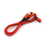 Accessoires très demandés : Chargeur multi-USB 2-en-1 à charge rapide PD60W avec logo et câble de données en nylon Type-C 3A pour iPhone 17 Pro Max.