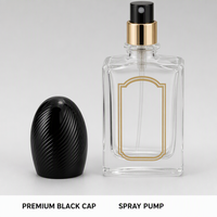 Flacon de parfum en verre vide personnalisé 30 ml, rectangulaire rouge avec bouchon noir en forme de goutte, coffret cadeau de luxe, vente en gros, logo personnalisé