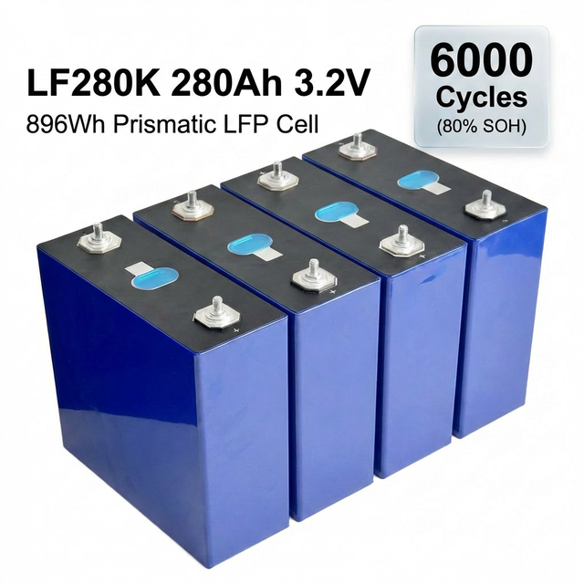Grade a LF280K 3.2V 280Ah LiFePO4 Battery Cell 6000 Cycles Prismatic LFP for Solar Energy Storage System and DIY Powerwall
