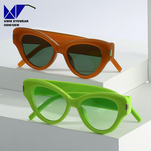 Lunettes <span class=keywords><strong>de</strong></span> soleil pour femmes, modèle 67600, tendance <span class=keywords><strong>2022</strong></span>, style œil <span class=keywords><strong>de</strong></span> chat, petites lunettes <span class=keywords><strong>de</strong></span> soleil, UV400, monture en PC, verres en acrylique - Product Image 3