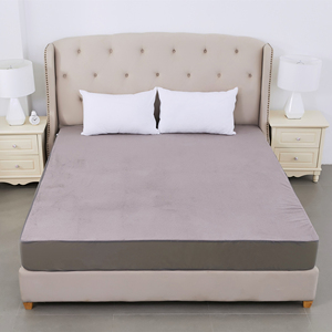 Couvre-<span class=keywords><strong>matelas</strong></span> Coral Fleece Protecteur de lit Drap-housse <span class=keywords><strong>imperméable</strong></span> avec taie d'oreiller - Product Image 2