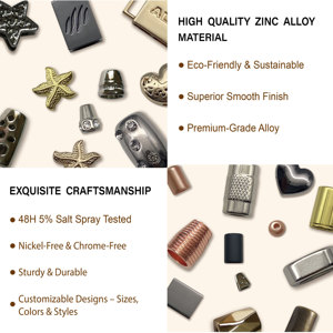 Không có crôm và Niken chống ăn mòn dây kết thúc Bikini stoppers Swimwear dây rút aglet lời khuyên - Product Image 5