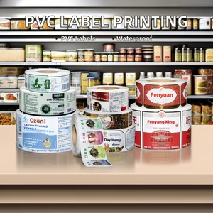 Étiquettes en rouleau transparentes en PVC personnalisables, autocollants publicitaires avec logo, autocollants de scellage, autocollants colorés, personnalisation de marques déposées en acrylique - Product Image 2