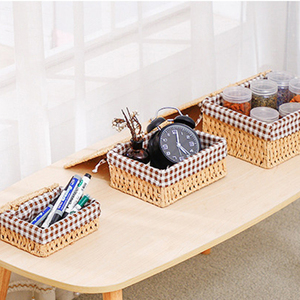 Idyllic Wind Weaving Living Room <strong>Storage</strong> <strong>Basket</strong> <strong>Wicker</strong> Receive Snacks and Sundries <strong>Basket</strong> - Product Image 4
