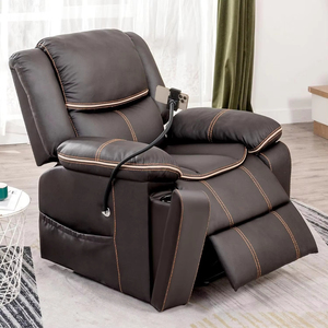 Sillón Reclinable Eléctrico de Doble Uso para Sala de Estar y Dormitorio, Sofá Reclinable Eléctrico con Función de Masaje y Portavasos - Product Image 1
