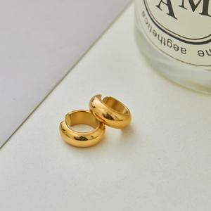 Pendientes geométricos europeos y americanos de titanio sin perforación, tipo barra, que no se desvanecen. Gancho para la oreja de acero inoxidable. - Product Image 4