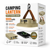 Lampe suspendue LED d'extérieur pour camping, vente en gros, commande par bouton, rechargeable 5V, étanche IP65, avec fonction batterie externe