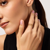 Magnifique bijou minimaliste de marque, bague double empilée en argent 925 plaqué or 18 carats, bijoux pour femmes, bague personnalisée