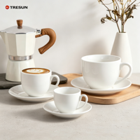 Ensemble de tasses à thé et à café en céramique de luxe de haute qualité et durables pour l'hôtellerie et la restauration