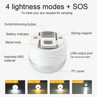 Linterna de Camping de Fábrica BSCI, Personalizada, Súper Brillante, Resistente al Agua IP65, Recargable por USB-C, 3600mAh, 5 Modos LED, 6000K Luz Diurna