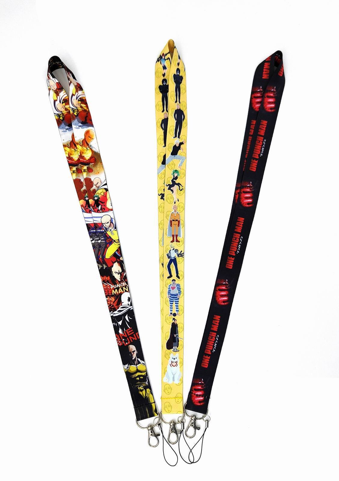 Promotional Gift Wholesale Cool Cartoon PUNCH-MAN Lanyards Printing Card Holder Phone Neck Strap Custom Logo Stain Lanyard Image 2