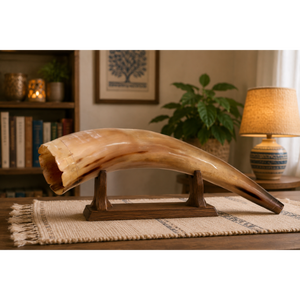 Handcrafted decorative buffalo horn Sculpture -Eco-Friendly Indoor Living Room Tabletop Home Decor - Product Image 4