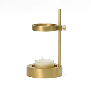 Adjustable Height Brass Essential Oil Burner Tea Light <strong>Candle</strong> Heated Spiritual Aromatherapy Incense Diffuser And Incense Holder - Product Image 3