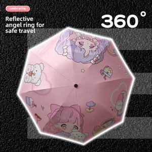 Paraguas Plegable Luminoso para Niños, Venta al por Mayor, para Niños y Niñas de Primaria, Sombrilla Automática, Personalizable con Dibujos Animados - Product Image 3