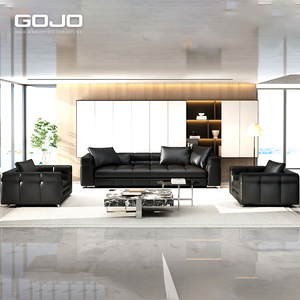 Sofá moderno de fábrica, sofás de oficina seccionales cómodos de cuero Pu, muebles, conjunto de sofá de oficina ejecutivo moderno - Product Image 2