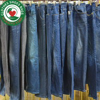 Celana panjang pria Korea Thrift pakaian bekas pakaian tangan kedua Bales bermerek digunakan Jin ditumpuk pakaian Jeans Bale