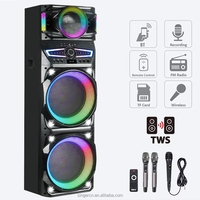 Enceinte stéréo sans fil professionnelle pour DJ avec TWS, en bois, double 12 pouces, pour la maison, modèle GD-3121