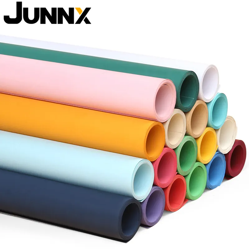 JUNNX ม้วนเคลือบไม้ทนทานสีทึบถ่ายภาพฉากหลังไร้รอยต่อกระดาษพื้นหลังสำหรับการถ่ายภาพ