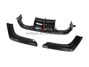 V Phong Cách F80 M3 Phía Sau Môi Sợi Carbon Phía Sau Bumper Khuếch Tán Splitter Cho <span class=keywords><strong>BMW</strong></span> F80 F82 F83 <span class=keywords><strong>M4</strong></span> 2015-2020 Với LED Ánh Sáng - Product Image 4