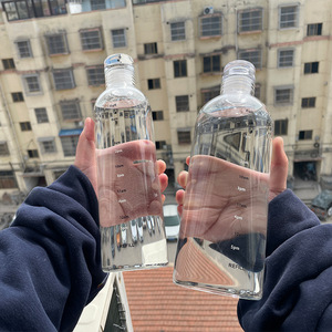 Ad alto valore trasparente a prova di perdite semplice rete diretta bottiglia di acqua di vetro per gli uomini e le donne - Product Image 3