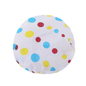Gorro de ducha impermeable con estampado de dibujos animados, material de PE, diseño fino para baño, artículos de limpieza - Product Image 5