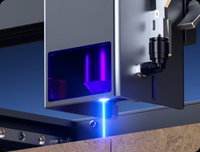 Machine de découpe laser à diode ACMER P2 haute vitesse 10W/20W/33W 420*400mm avec assistance pneumatique automatique pour papier cuir cristal