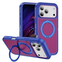 Coque de protection robuste et durable en TPU+PC avec anneau rotatif à 360° pour iPhone 17 Air 16 15 14 Plus 13 12 Pro Max